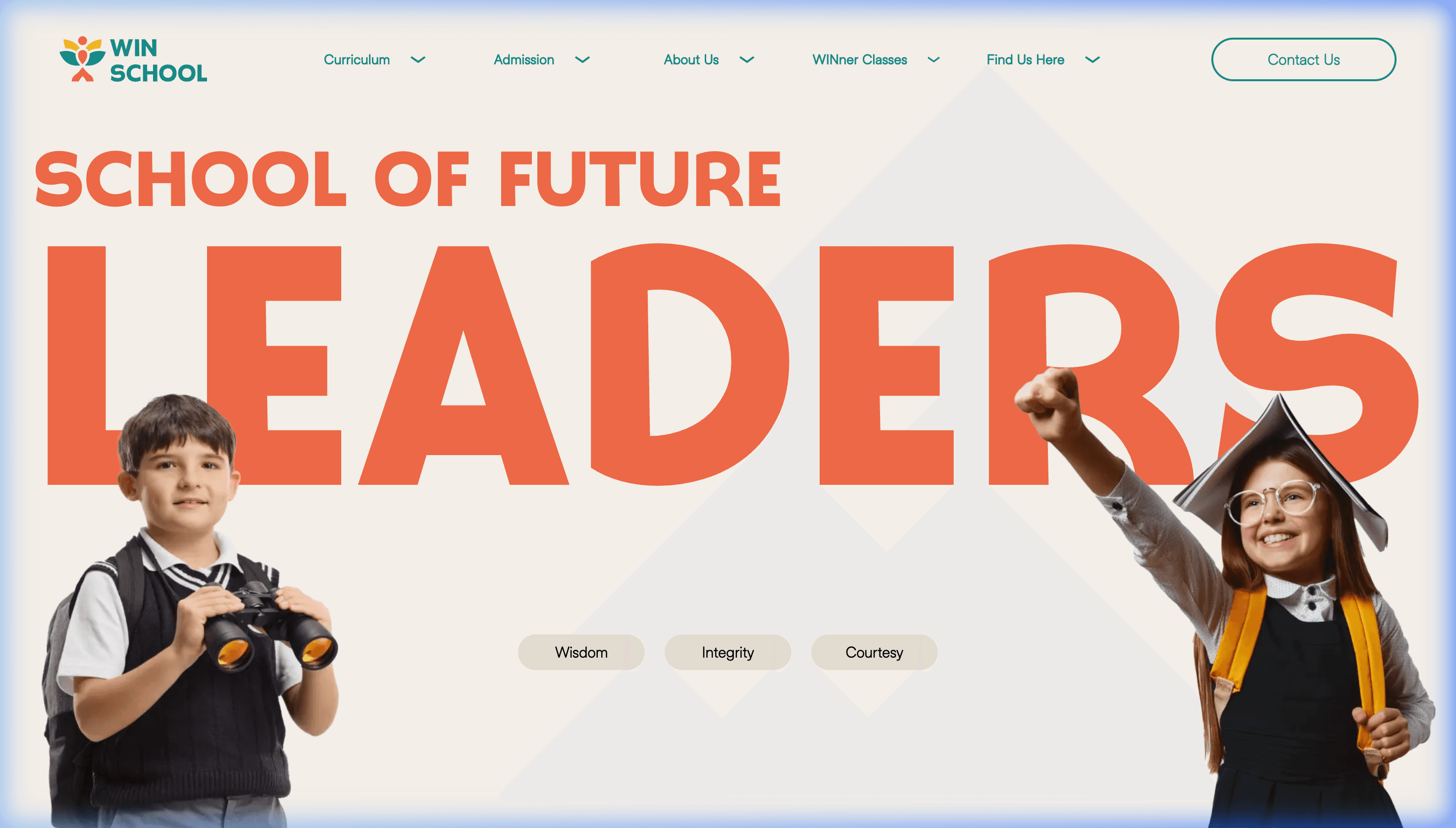 Project screenshot of WIN SCHOOL BALI — Web development project by Gung Andre